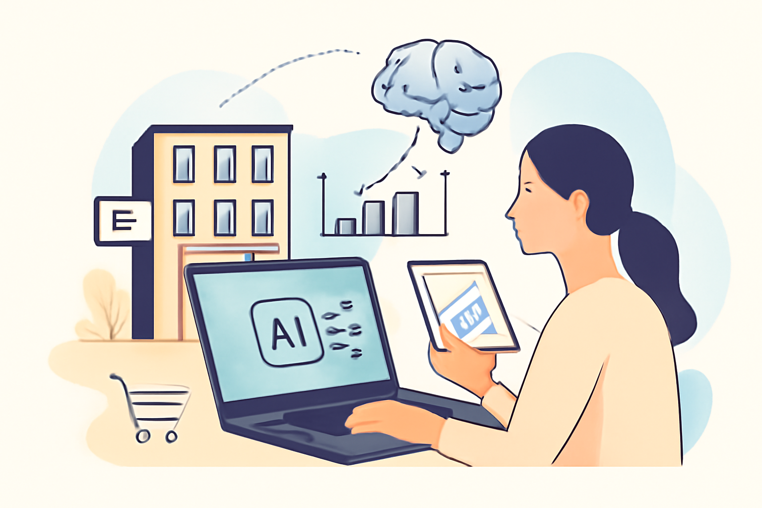 Ilustración sobre Estrategias para hoteles pequeños para vender más — GuestBrain (guestbrain.io)