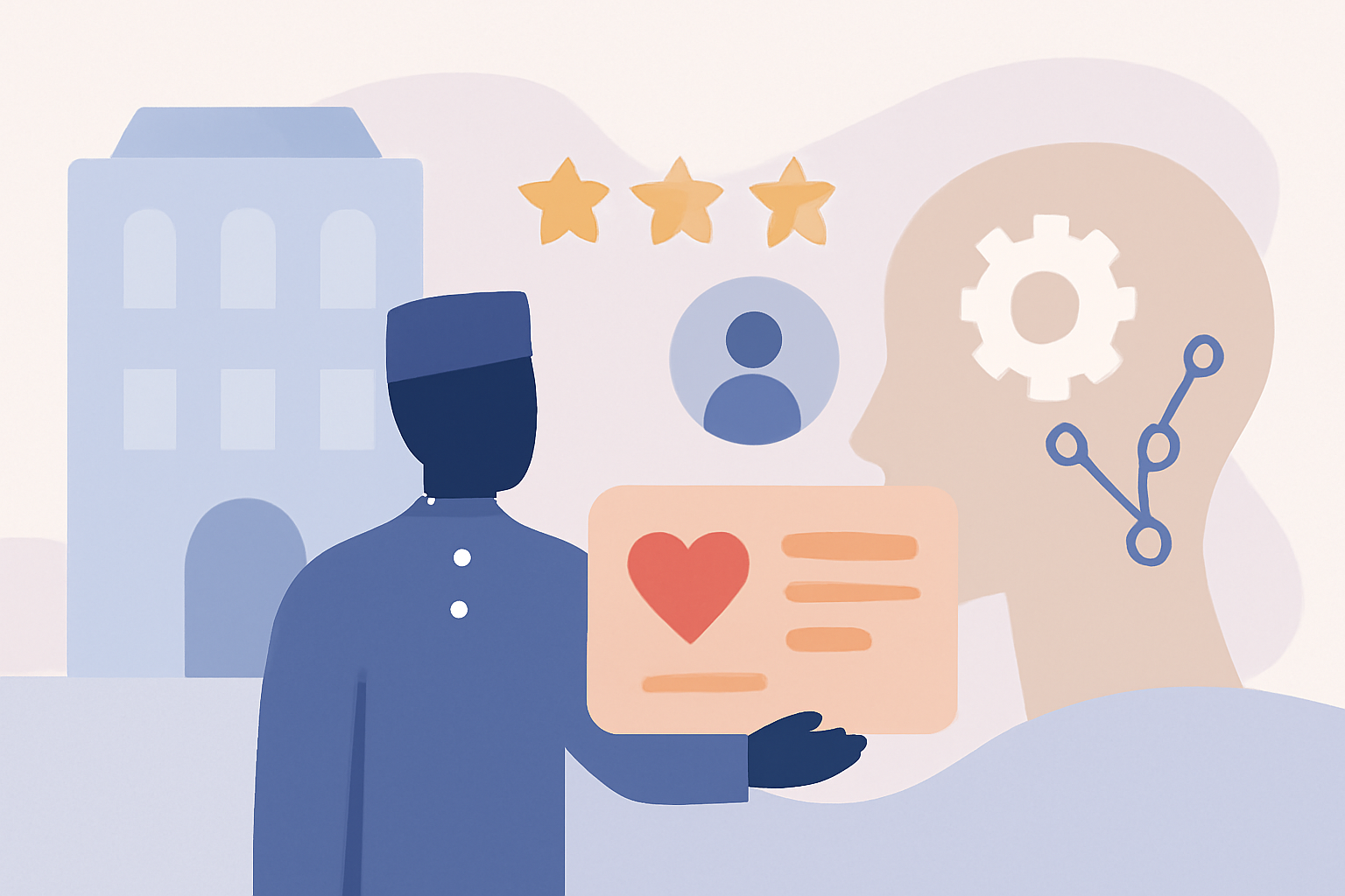 Ilustración sobre Fidelización de huéspedes: estrategias en hoteles — GuestBrain (guestbrain.io)